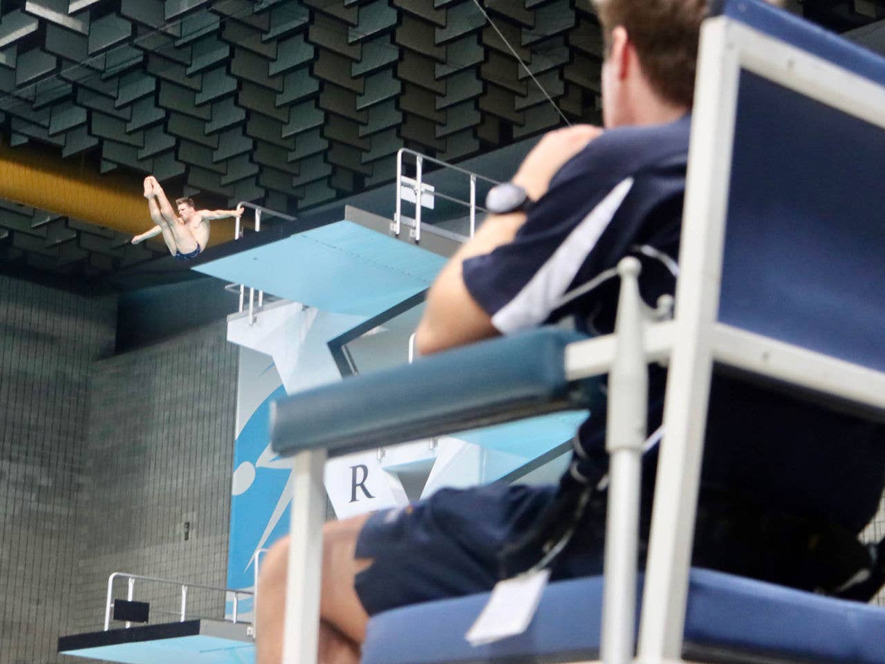 Lifeguard watching Dive