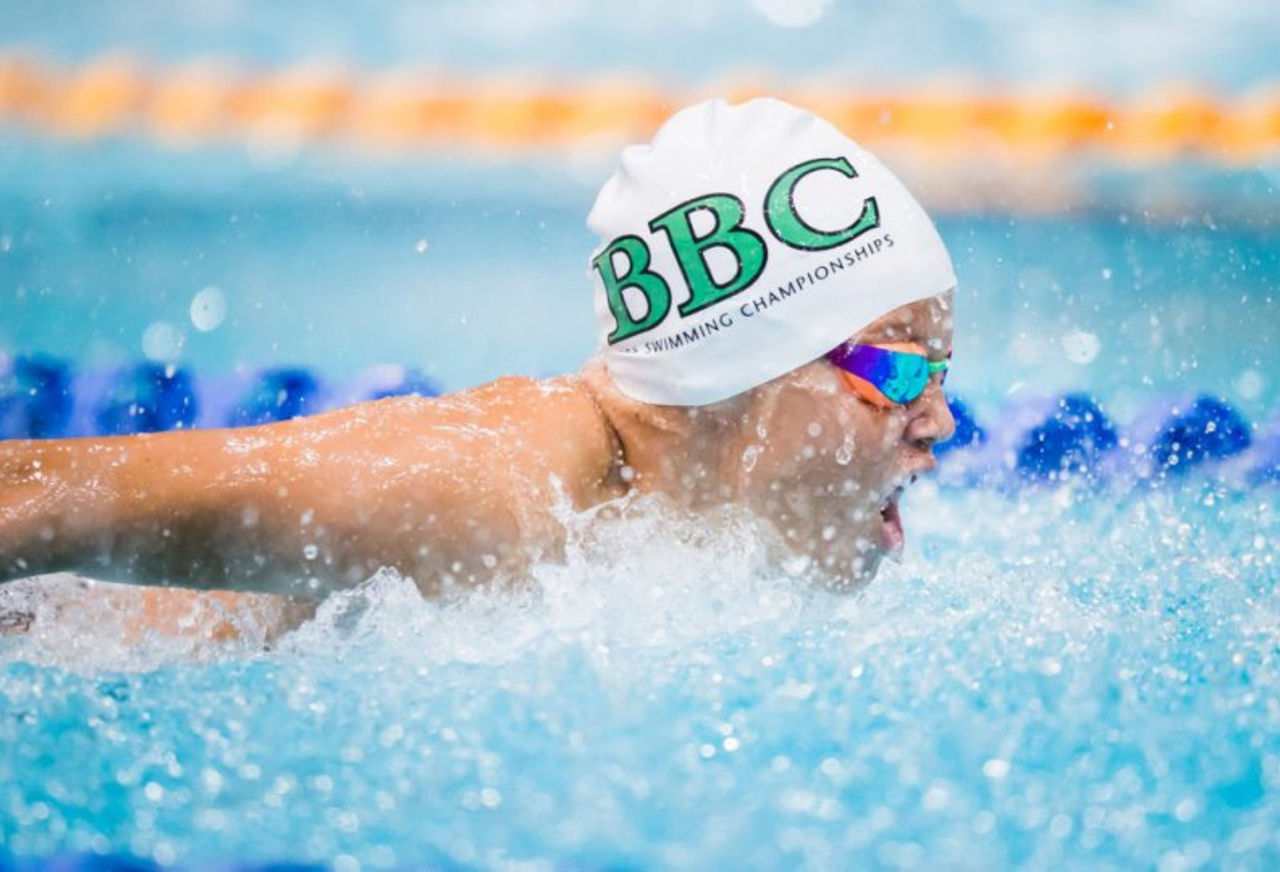 Kid swimming butterfly
