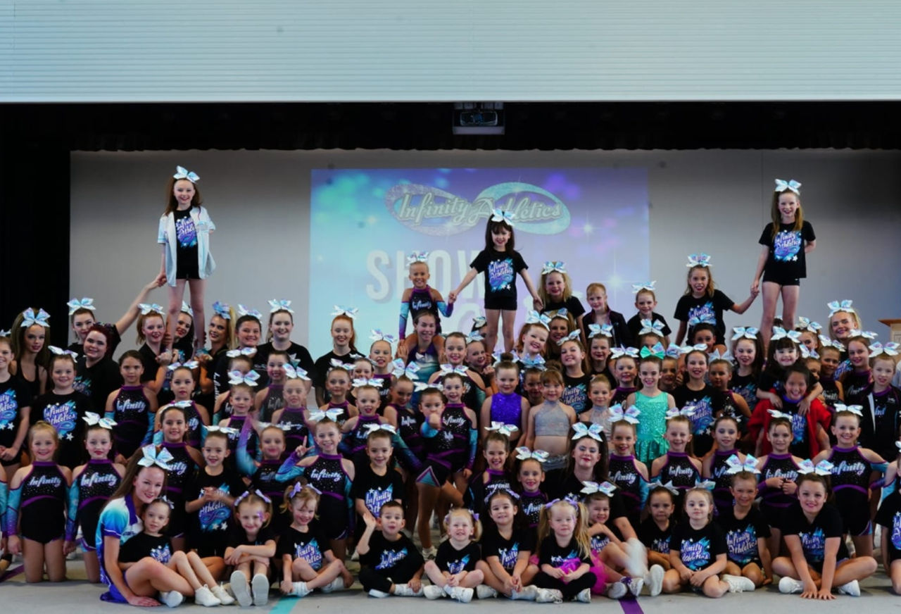 Cheerleading group photo