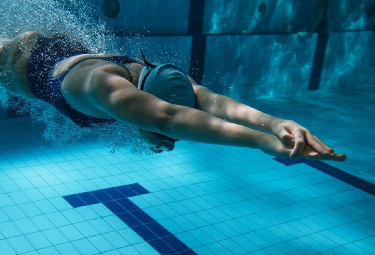 Swimmer underwater