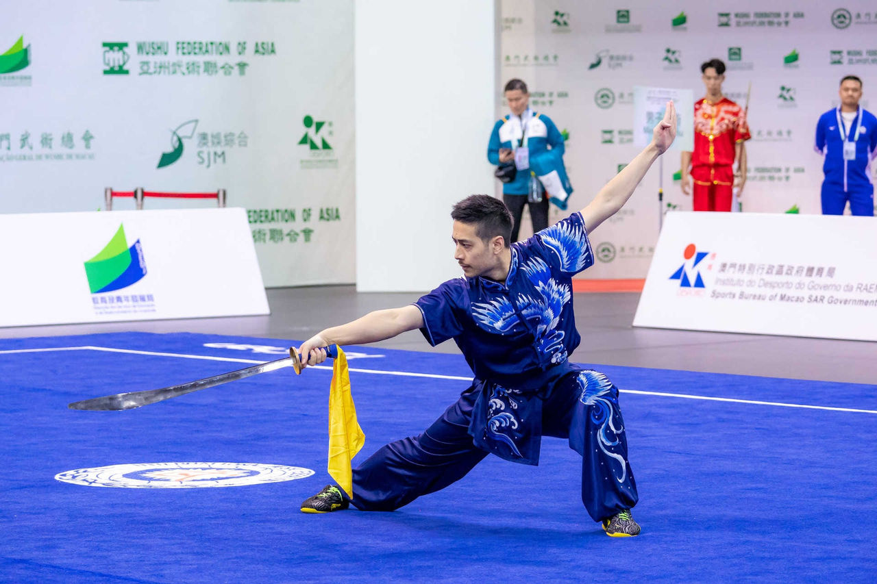 Male performing Kung Fu