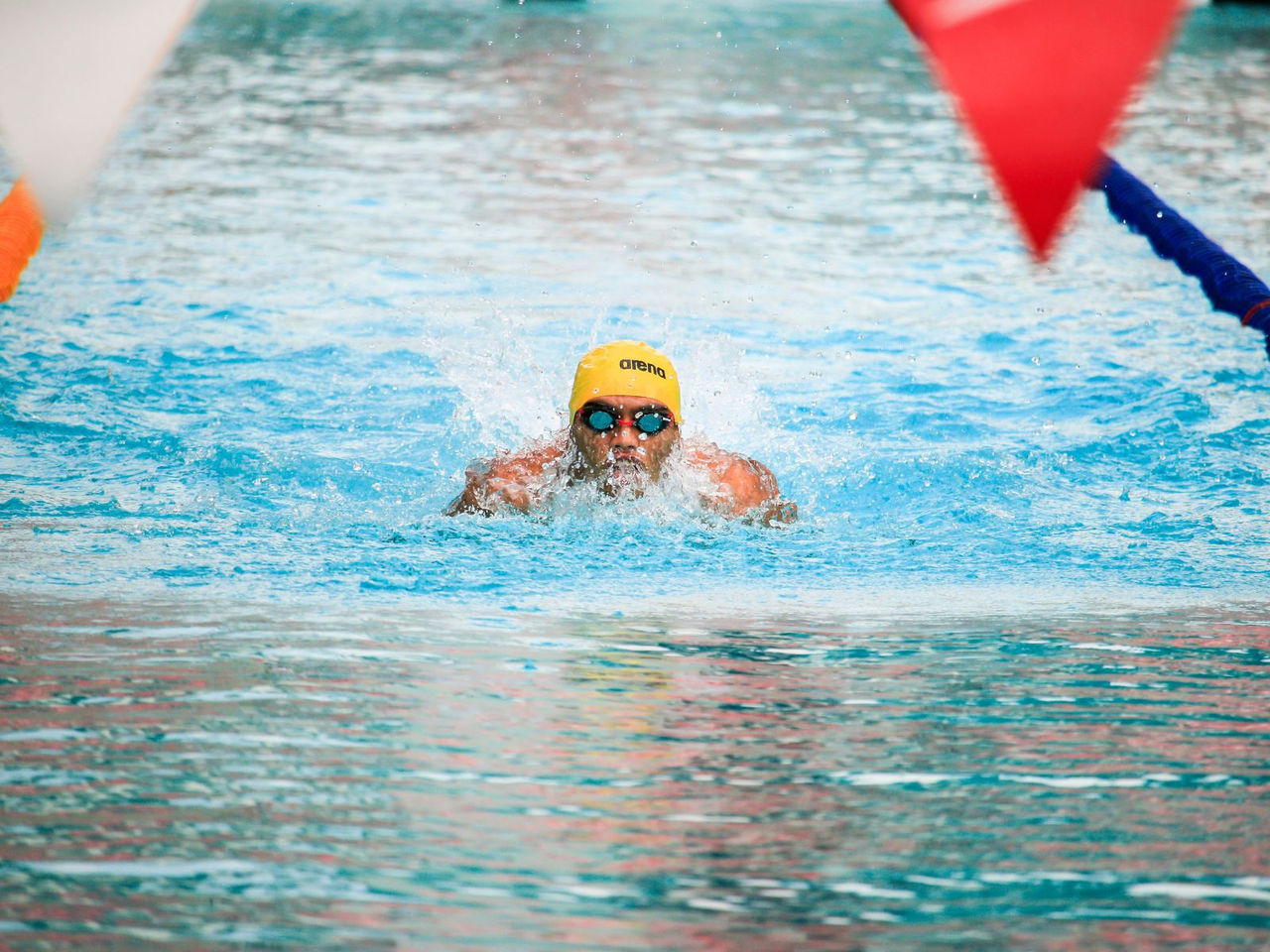 Swimmer doing butterfly