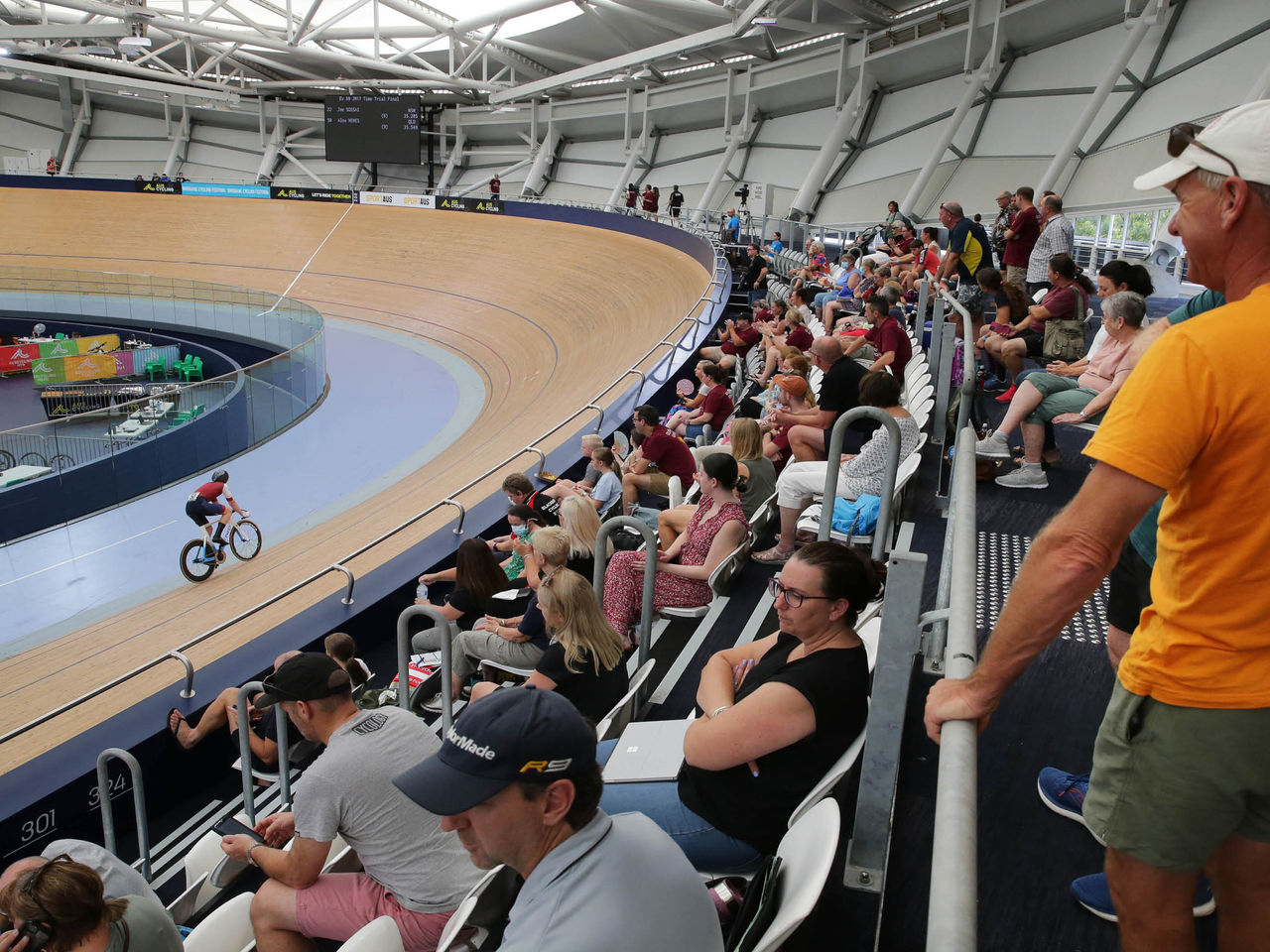 Crowd inside Anna Meares Velodrome